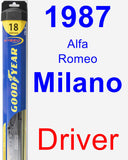 Driver Wiper Blade for 1987 Alfa Romeo Milano - Hybrid