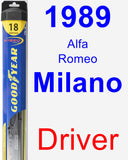 Driver Wiper Blade for 1989 Alfa Romeo Milano - Hybrid