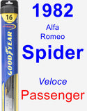 Passenger Wiper Blade for 1982 Alfa Romeo Spider - Hybrid
