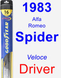 Driver Wiper Blade for 1983 Alfa Romeo Spider - Hybrid