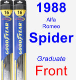 Front Wiper Blade Pack for 1988 Alfa Romeo Spider - Hybrid
