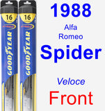 Front Wiper Blade Pack for 1988 Alfa Romeo Spider - Hybrid