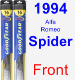 Front Wiper Blade Pack for 1994 Alfa Romeo Spider - Hybrid