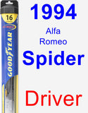 Driver Wiper Blade for 1994 Alfa Romeo Spider - Hybrid
