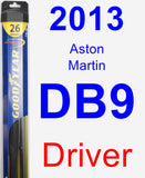 Driver Wiper Blade for 2013 Aston Martin DB9 - Hybrid