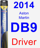 Driver Wiper Blade for 2014 Aston Martin DB9 - Hybrid
