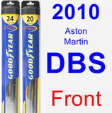 Front Wiper Blade Pack for 2010 Aston Martin DBS - Hybrid