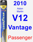 Passenger Wiper Blade for 2010 Aston Martin V12 Vantage - Hybrid