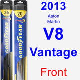 Front Wiper Blade Pack for 2013 Aston Martin V8 Vantage - Hybrid