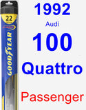 Passenger Wiper Blade for 1992 Audi 100 Quattro - Hybrid
