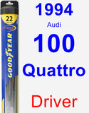 Driver Wiper Blade for 1994 Audi 100 Quattro - Hybrid