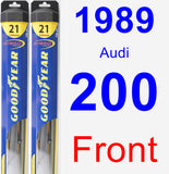 Front Wiper Blade Pack for 1989 Audi 200 - Hybrid