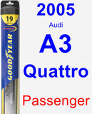 Passenger Wiper Blade for 2005 Audi A3 Quattro - Hybrid