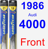 Front Wiper Blade Pack for 1986 Audi 4000 - Hybrid