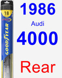 Rear Wiper Blade for 1986 Audi 4000 - Hybrid