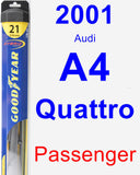 Passenger Wiper Blade for 2001 Audi A4 Quattro - Hybrid