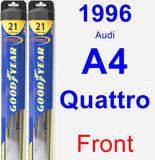 Front Wiper Blade Pack for 1996 Audi A4 Quattro - Hybrid
