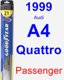 Passenger Wiper Blade for 1999 Audi A4 Quattro - Hybrid