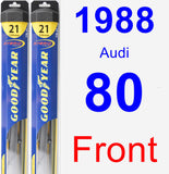 Front Wiper Blade Pack for 1988 Audi 80 - Hybrid