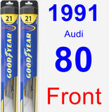 Front Wiper Blade Pack for 1991 Audi 80 - Hybrid