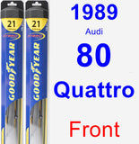 Front Wiper Blade Pack for 1989 Audi 80 Quattro - Hybrid