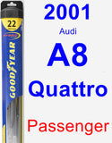 Passenger Wiper Blade for 2001 Audi A8 Quattro - Hybrid