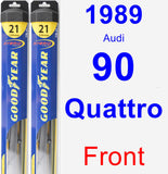 Front Wiper Blade Pack for 1989 Audi 90 Quattro - Hybrid