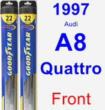 Front Wiper Blade Pack for 1997 Audi A8 Quattro - Hybrid