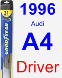 Driver Wiper Blade for 1996 Audi A4 - Hybrid