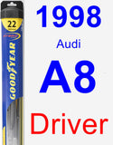 Driver Wiper Blade for 1998 Audi A8 - Hybrid