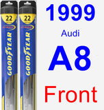 Front Wiper Blade Pack for 1999 Audi A8 - Hybrid