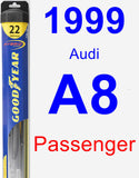 Passenger Wiper Blade for 1999 Audi A8 - Hybrid