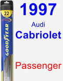 Passenger Wiper Blade for 1997 Audi Cabriolet - Hybrid