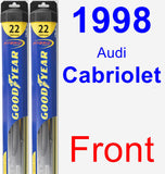Front Wiper Blade Pack for 1998 Audi Cabriolet - Hybrid