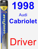 Driver Wiper Blade for 1998 Audi Cabriolet - Hybrid
