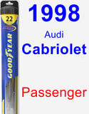 Passenger Wiper Blade for 1998 Audi Cabriolet - Hybrid