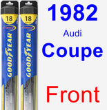 Front Wiper Blade Pack for 1982 Audi Coupe - Hybrid