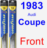 Front Wiper Blade Pack for 1983 Audi Coupe - Hybrid