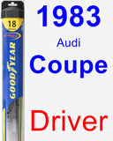 Driver Wiper Blade for 1983 Audi Coupe - Hybrid