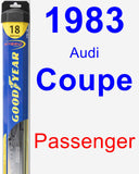 Passenger Wiper Blade for 1983 Audi Coupe - Hybrid