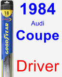 Driver Wiper Blade for 1984 Audi Coupe - Hybrid