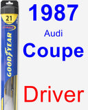 Driver Wiper Blade for 1987 Audi Coupe - Hybrid