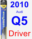 Driver Wiper Blade for 2010 Audi Q5 - Hybrid
