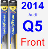 Front Wiper Blade Pack for 2014 Audi Q5 - Hybrid