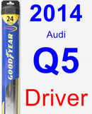 Driver Wiper Blade for 2014 Audi Q5 - Hybrid
