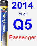 Passenger Wiper Blade for 2014 Audi Q5 - Hybrid