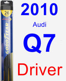 Driver Wiper Blade for 2010 Audi Q7 - Hybrid