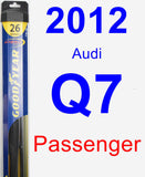 Passenger Wiper Blade for 2012 Audi Q7 - Hybrid