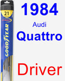 Driver Wiper Blade for 1984 Audi Quattro - Hybrid