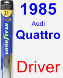 Driver Wiper Blade for 1985 Audi Quattro - Hybrid
